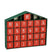 House of Seasons Adventskalender - L5 x B33 x H28 cm - Rood, Groen