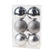 Cosy @Home Kerstballen Zilver ø 8 cm - 6 Stuks