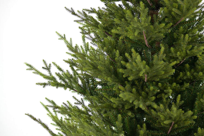 Sami Mountain Spruce Wood kunstkerstboom - 243 cm - Donkergroen - Ø155