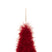 J-Line kersthanger Kerstboom - veren - rood - 3 stuks