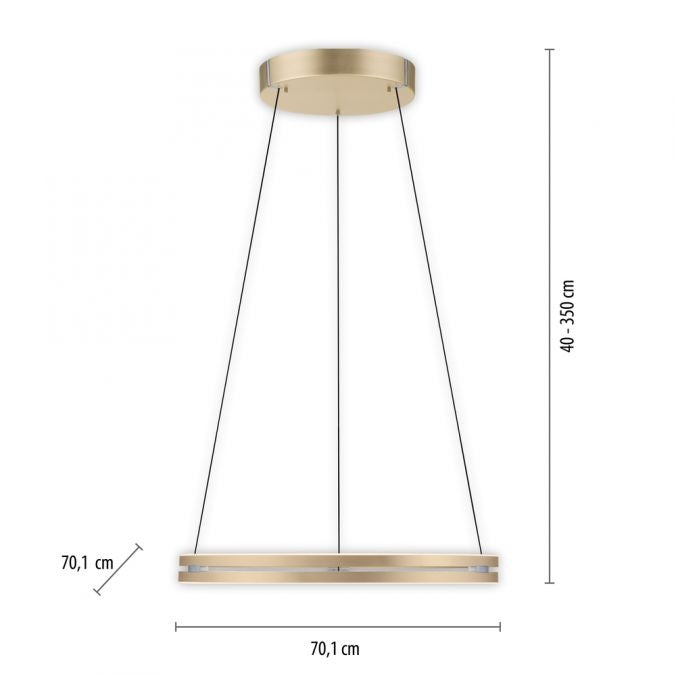 Neuhaus PURE® Neuhaus PURE-MOTO-E-LOOP Hanglamp E-Lift  Gold Ø 70cm