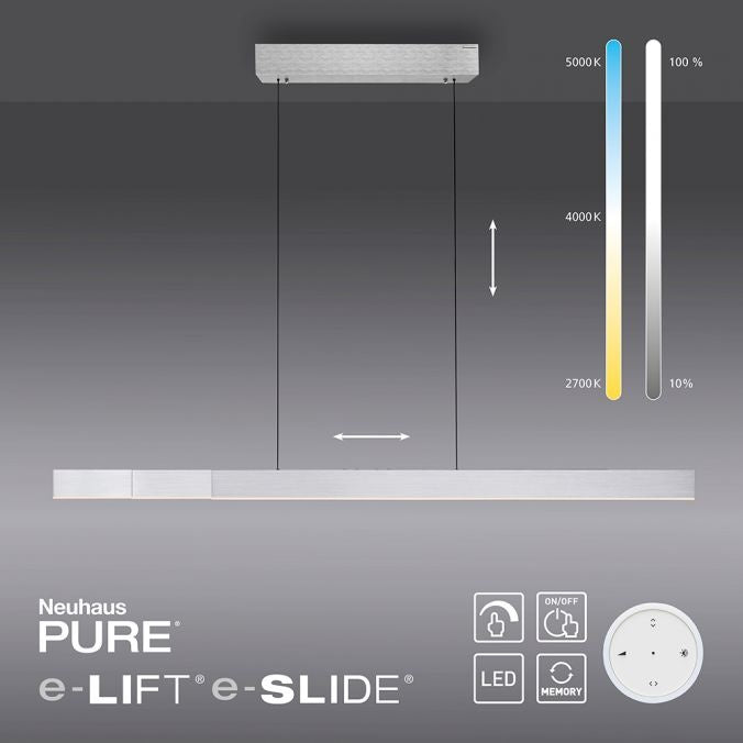 Neuhaus PURE® Hanglamp PURE MOTO-RISE e-Slide & e-Lift  Aluminium LED