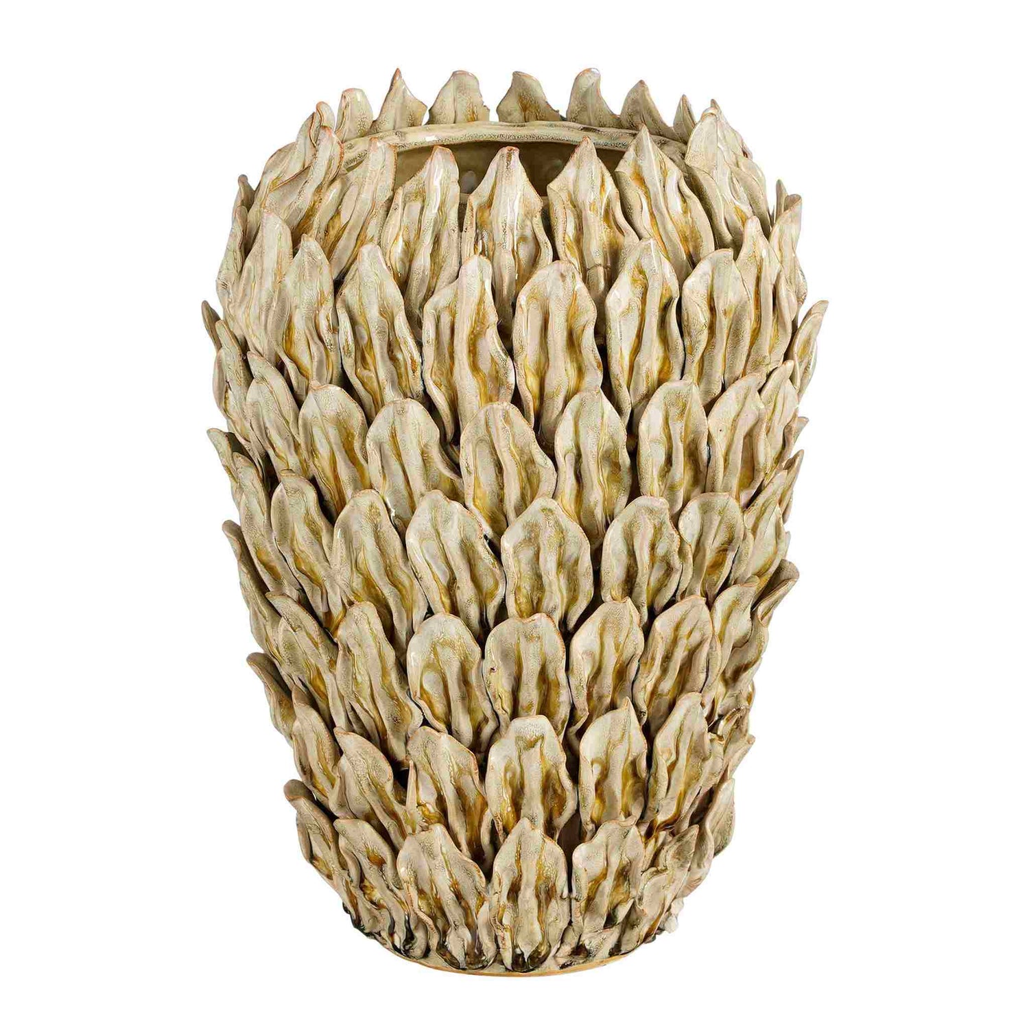 Mica Decorations Vaas Chico - 23x23x33 cm - Keramiek - Beige