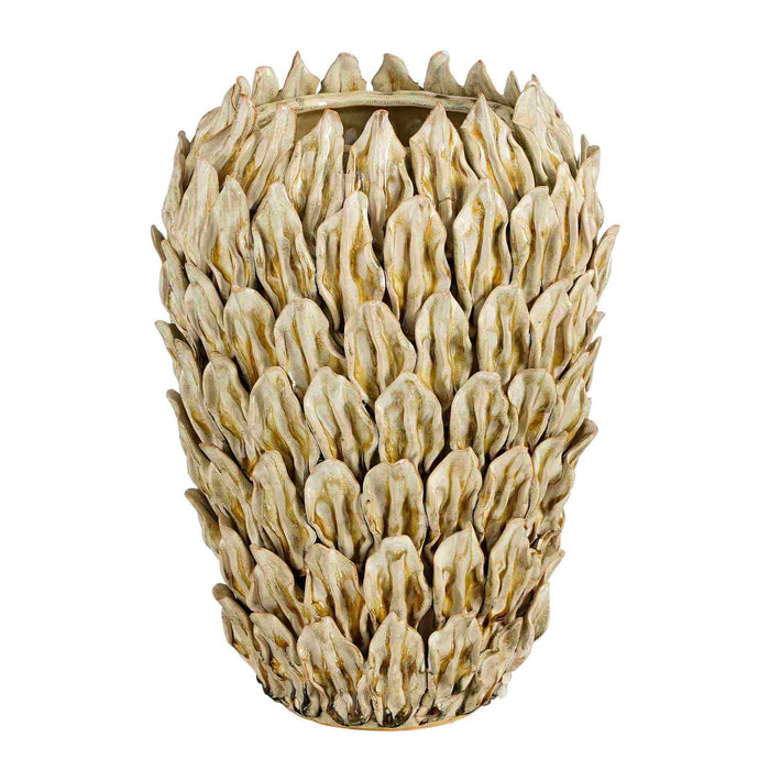 Mica Decorations Vaas Chico - 23x23x33 cm - Keramiek - Beige