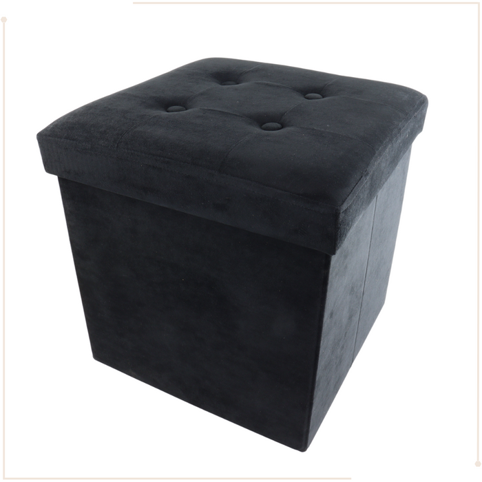 MISOU Opbergpoef met Deksel Poef met Opbergruimte Opvouwbaar Opberg...