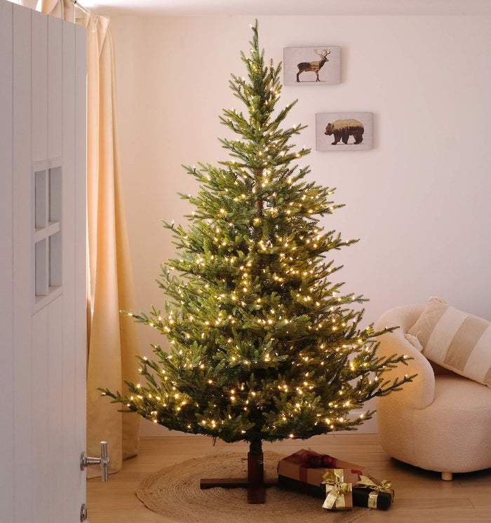 Sami Mountain Spruce Wood verlichte kunstkerstboom - 213 cm -