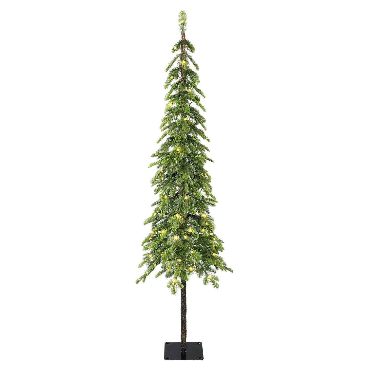 Colwood Wrapped verlichte kunstkerstboom - 150 cm - Groen - Ø30 cm -