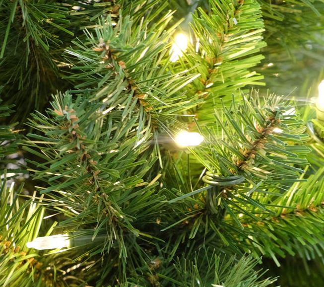 Akron Hinged verlichte kunstkerstboom - 183 cm - Groen - Ø99 cm - 684