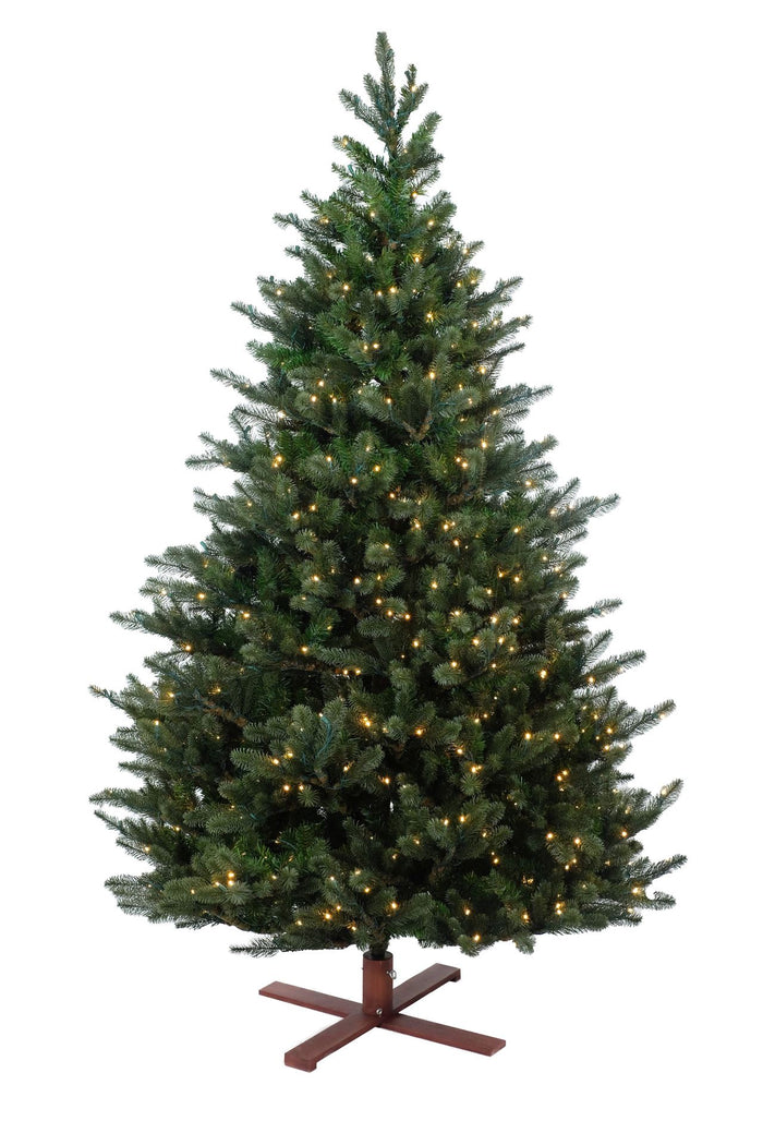 Kentucky Deluxe verlichte kunstkerstboom - 228 cm - Donkergroen - Ø145