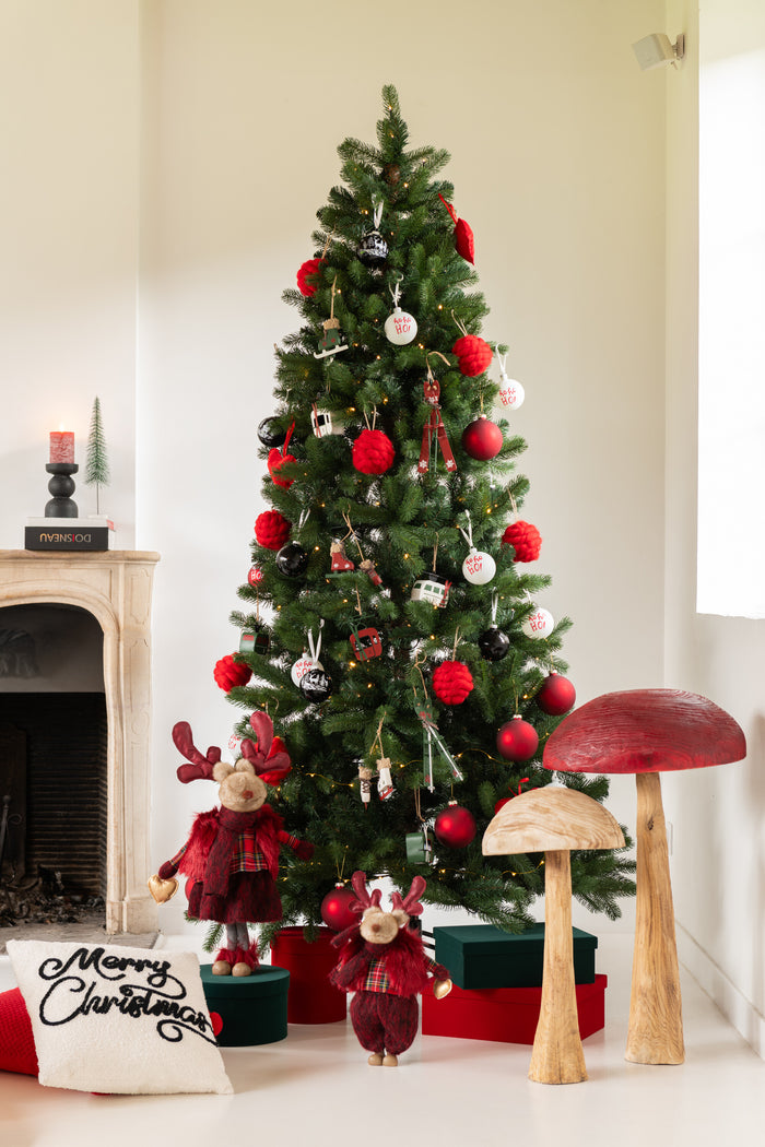 J-Line kerstboom Extra - kunststof - groen - LED lichtjes -