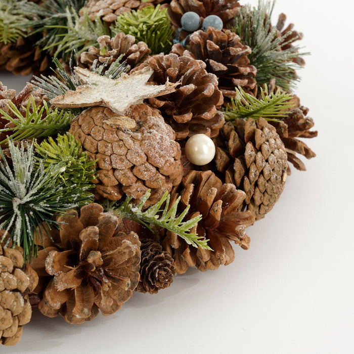 House of Seasons Kerstkrans - Ø50 cm - Bruin