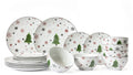 Studio Tavola Kerstservies - Porselein - Rood - 18-delig | 6 personen