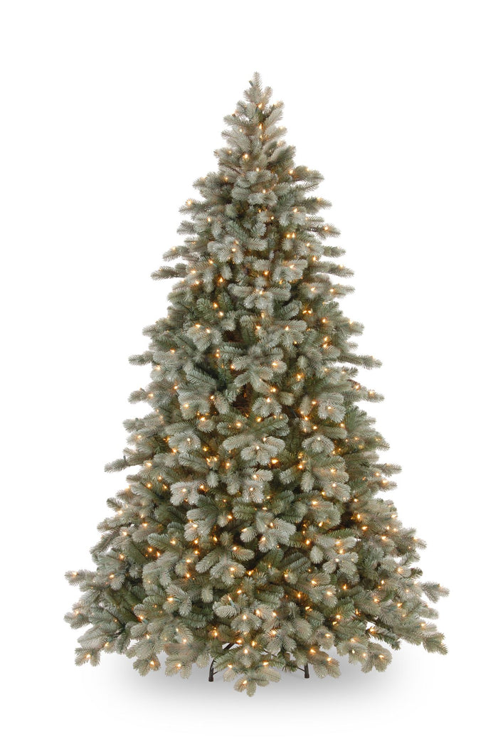 Poly Frosted Colorado Hinged verlichte kunstkerstboom - 213 cm -