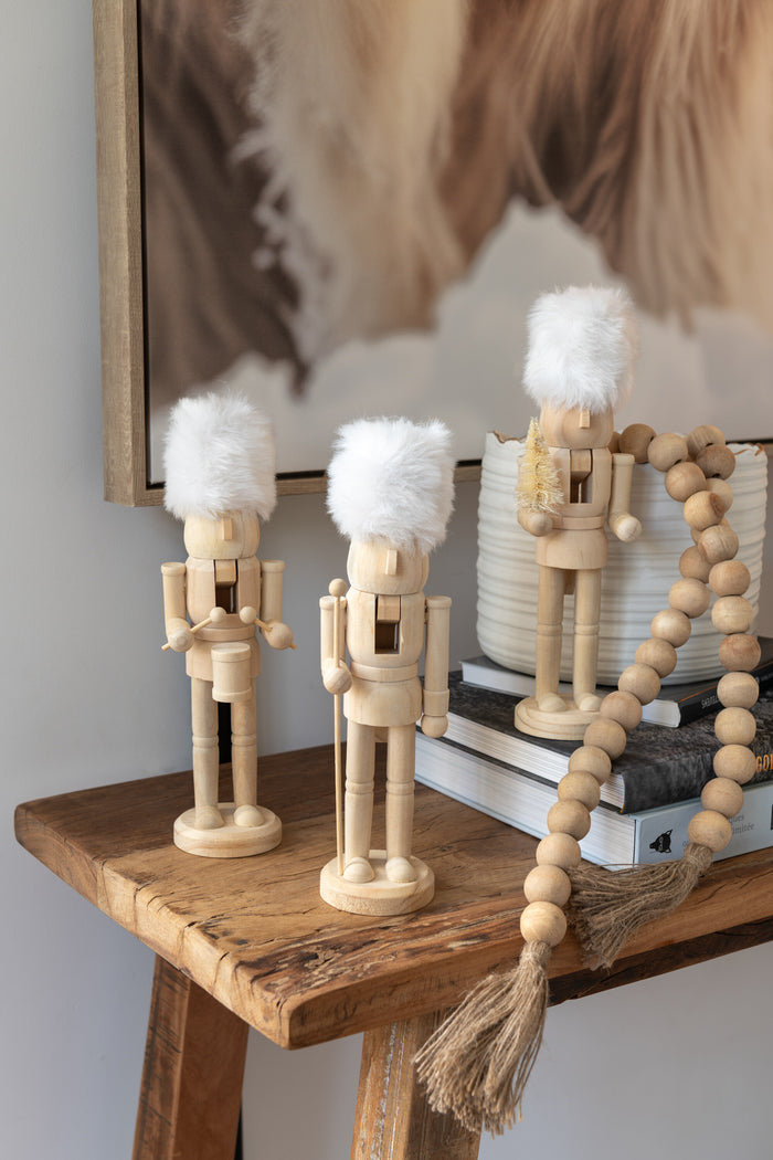 J-Line slinger Kraal Kwast Mango - hout - naturel