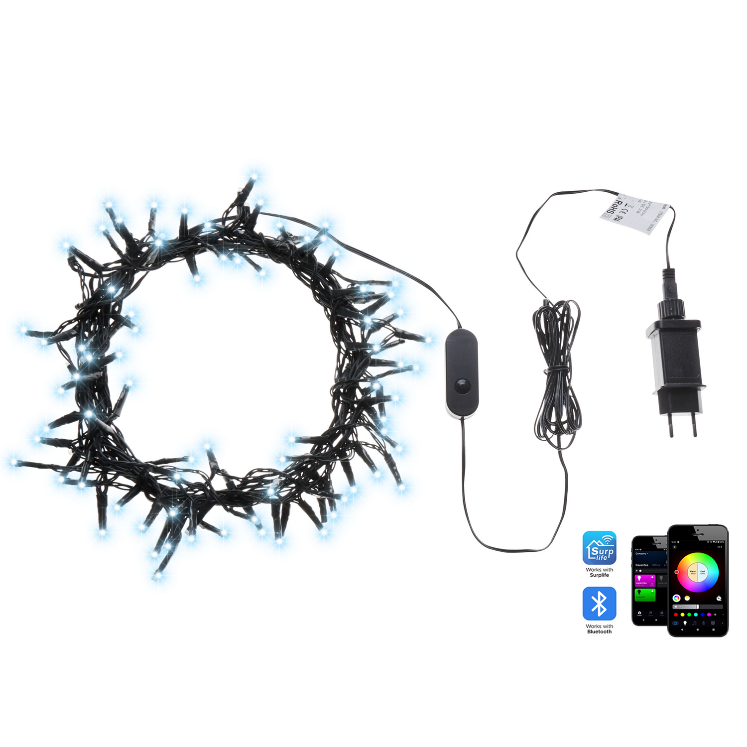 Beliani - IGALIKU - LED kerstverlichting - Zwart - 1350 cm - PVC