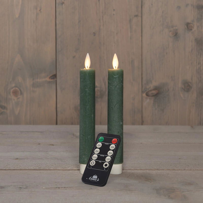 Anna's Collection - Dinerkaars wax led bewegende vlam op batterij m...