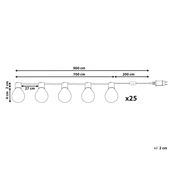 Beliani - ISORTOQ - LED kerstverlichting - Meerkleurig - 900 cm - PVC