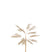 J-Line boom Palm Bladeren 1 Stam - metaal - goud - small
