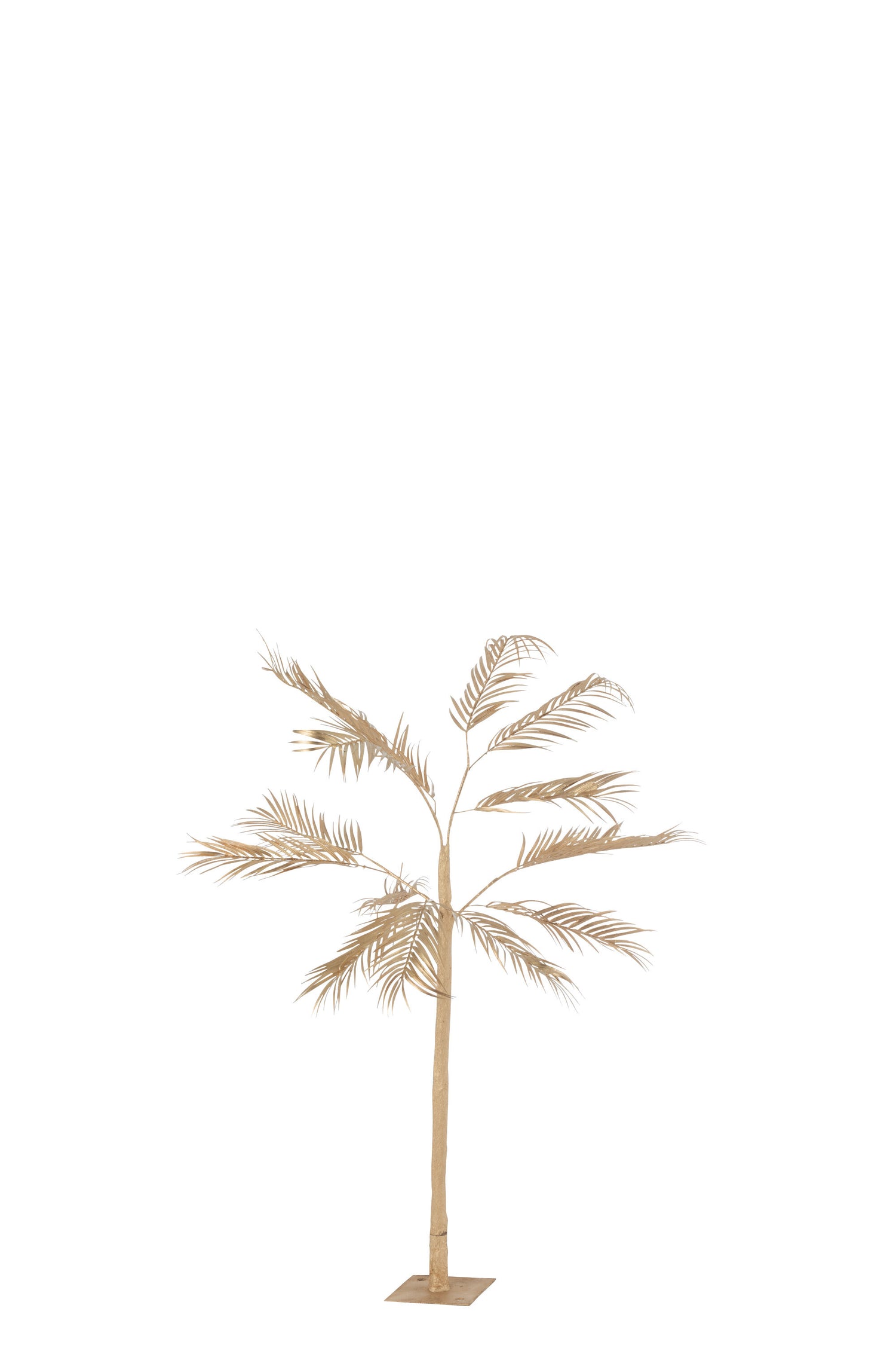 J-Line boom Palm Bladeren 1 Stam - metaal - goud - small