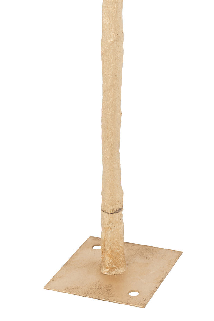 J-Line boom Palm Bladeren 1 Stam - metaal - goud - small