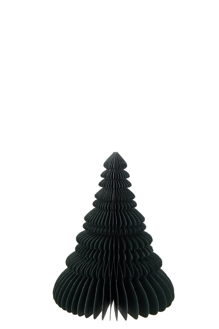 J-Line decoratie Kerstboom Vouwbaar - papier - groen - medium - kerstversiering