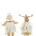 J-Line kerstfiguur Engel|Rendier - metaal - wit|goud - large - 2 stuks