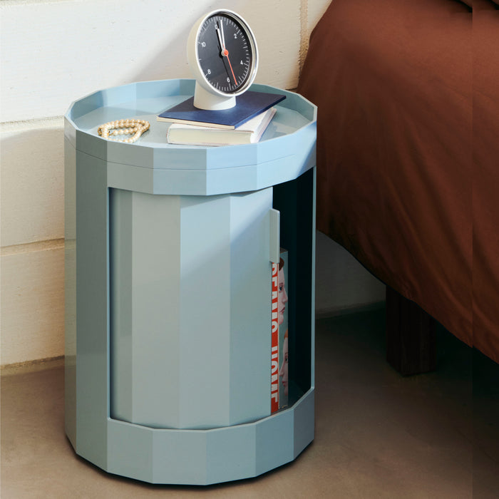 HAY Facet Bijzettafel met Opbergvak - Low - Misty Blue