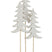 J-Line decoratie Kerstboom Op voet - hout - wit|goud - large - 3 stuks