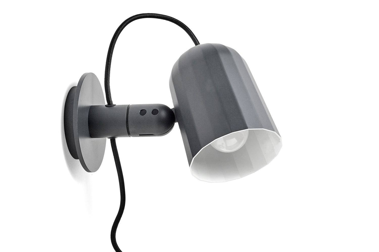 HAY Noc Button Wandlamp - Met Snoer - Dark Grey