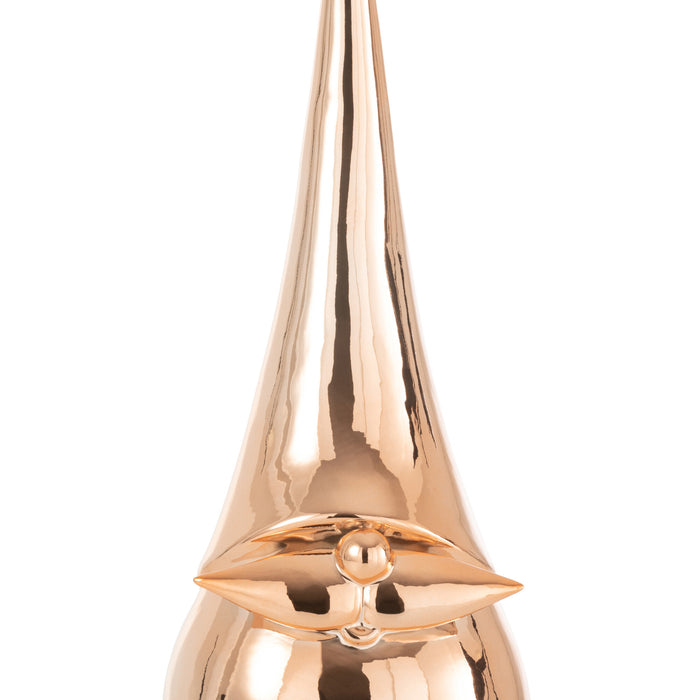 J-Line figuur Kerstman Modern - porselein - koper - large