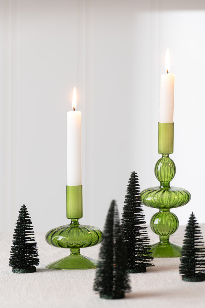 J-Line decoratie Kerstboom Glitter - kunststof - donkergroen
