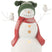 J-Line figuur sneeuwman Vogels - polyresin - rood|groen - large