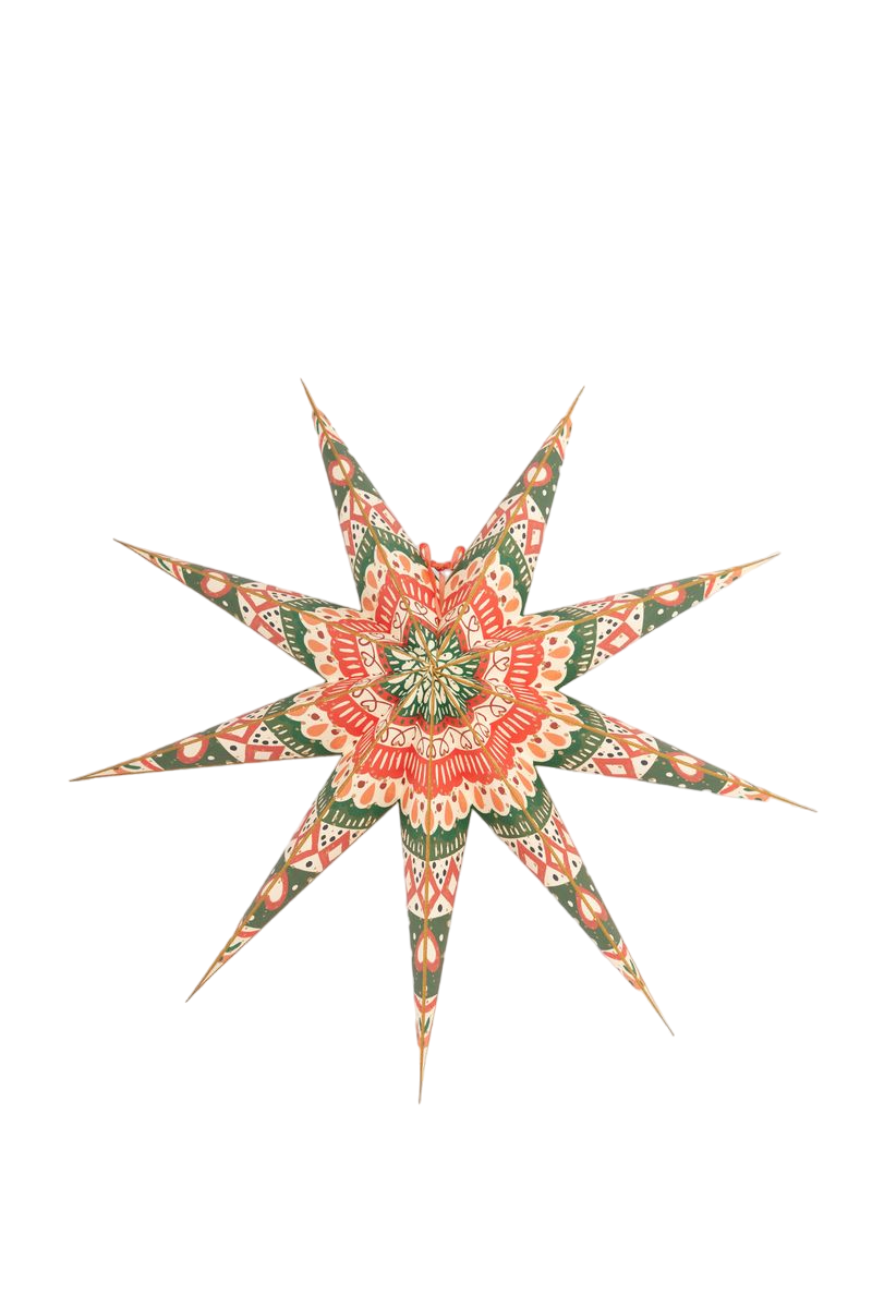 Sissy-Boy Kerstster met multicolour print en LED