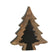 J-Line decoratie Kerstboom Puzzel - hout - zwart|naturel - small