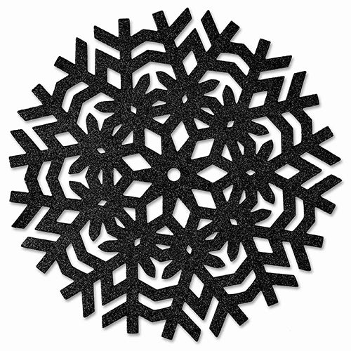 Unique Living - Placemat Ice diameter38 cm - Zwart