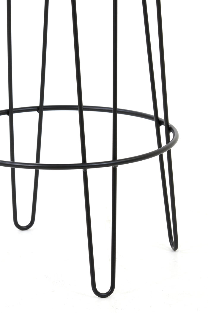 Light & Living Light&living Barkruk Ø41x73 cm ALICE bouclé zand-zwart