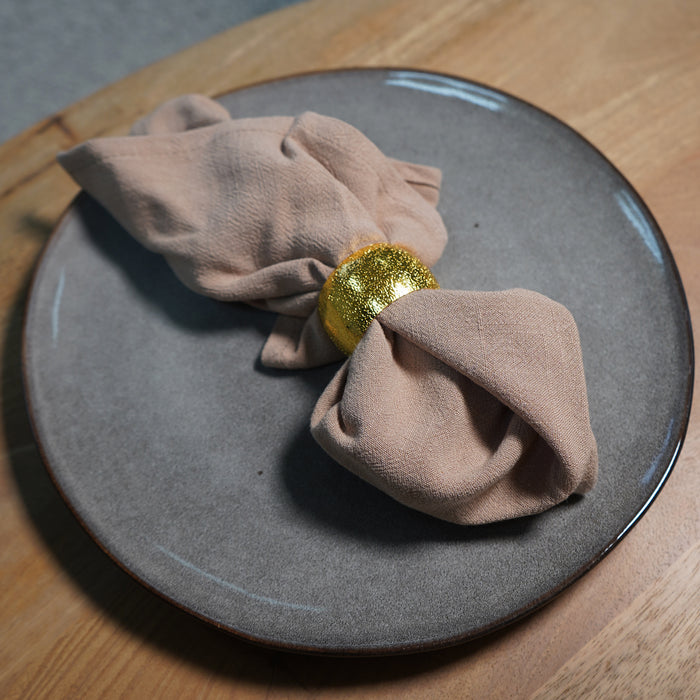 QUVIO Servetringen - set van 4 - Goud