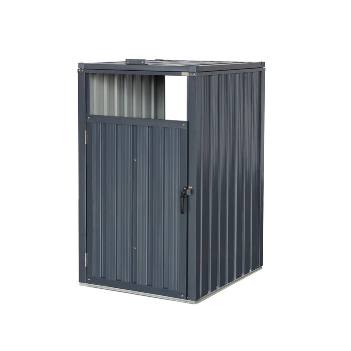 sweeek - Grijs gegalvaniseerd stalen afvalhok