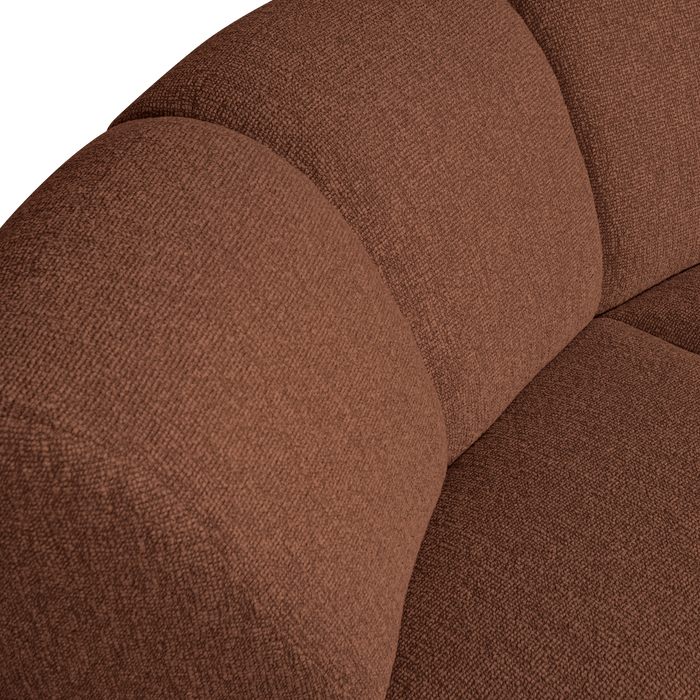 WOOOD Mojo Bank Hoekelement - Bouclé - Roest Bruin Melange - 75x68x77