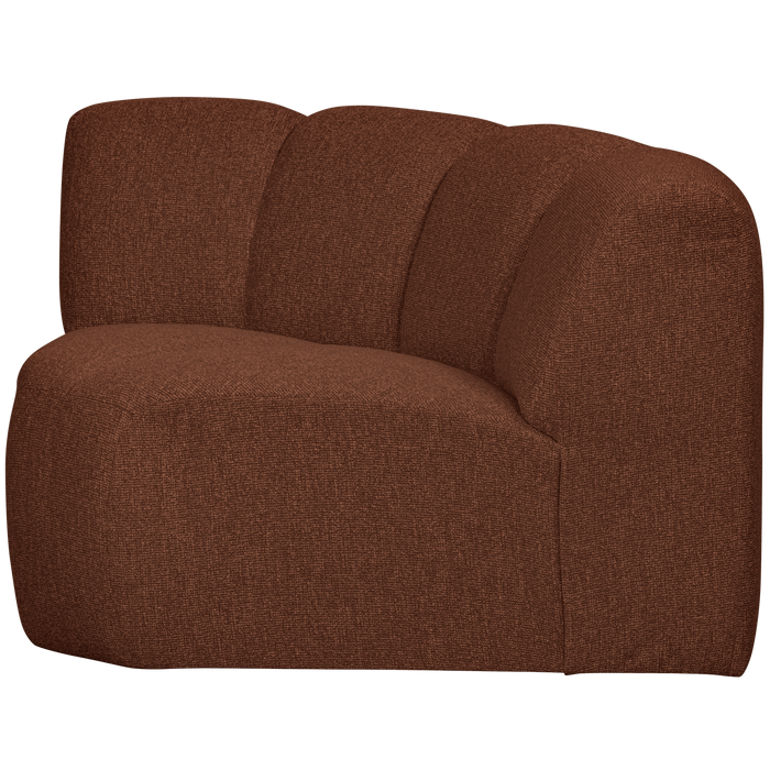 WOOOD Mojo Bank Hoekelement - Bouclé - Roest Bruin Melange - 75x68x77