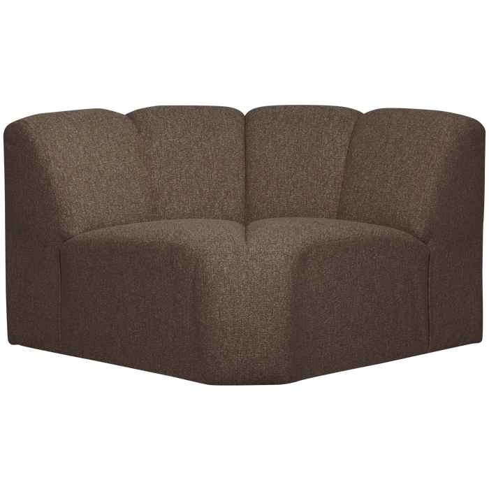 WOOOD Mojo Bank Hoekelement - Bouclé - Bruin Melange - 75x68x77