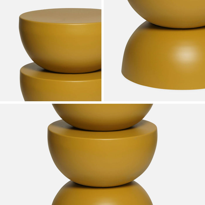 sweeek - Bijzettafel, einde van de bank, metalen nachttafel Ø32 x