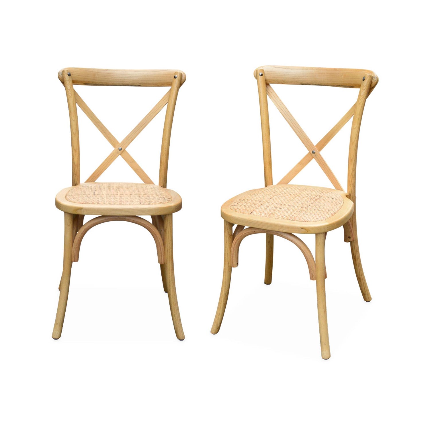 sweeek - Vintage rubberhouten bistrostoelen (set van 2)
