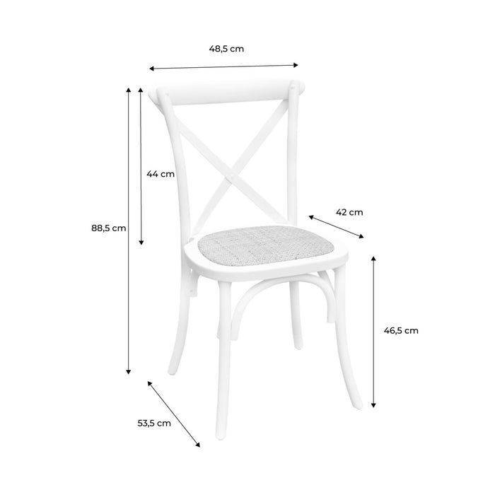 sweeek - Vintage rubberhouten bistrostoelen (set van 2)