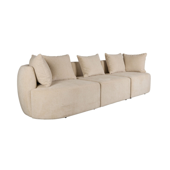 Dutchbone Rocca 4,5-zitsbank Latte| Beige