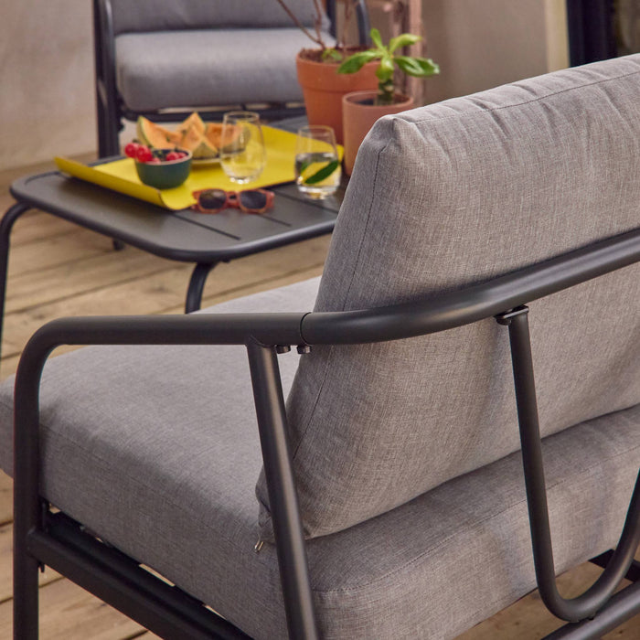 sweeek - Tuinset van staal, 5 zitplaatsen