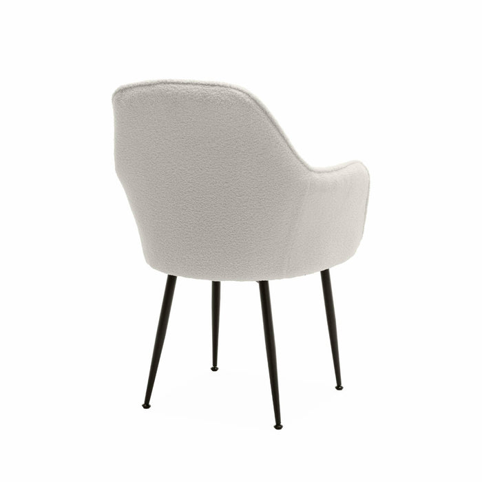 sweeek - Fauteuil in boucléstof met metalen poten