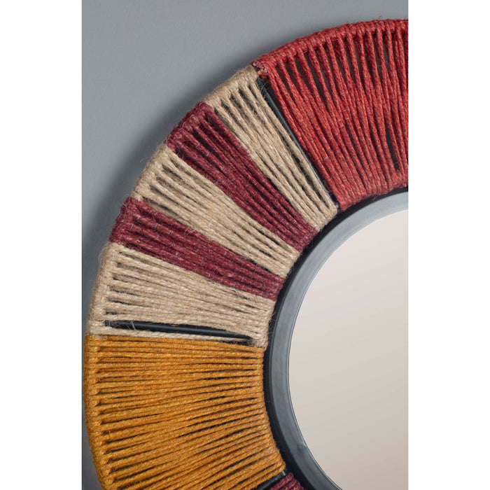 Dutchbone Surya Rope Spiegel| Wandspiegel Rond 40x40 cm - Multi colour