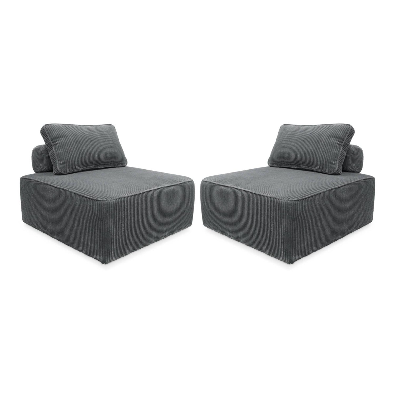 sweeek - Fauteuils corduroy 1 zitplaats (set van 2)