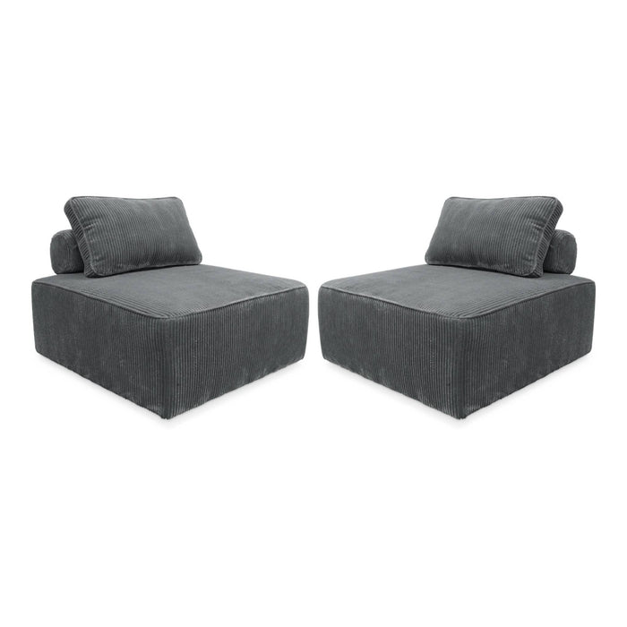 sweeek - Fauteuils corduroy 1 zitplaats (set van 2)